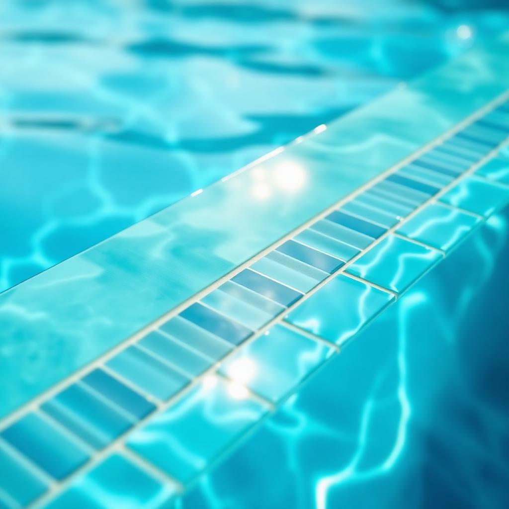 Sparkling pool tile line